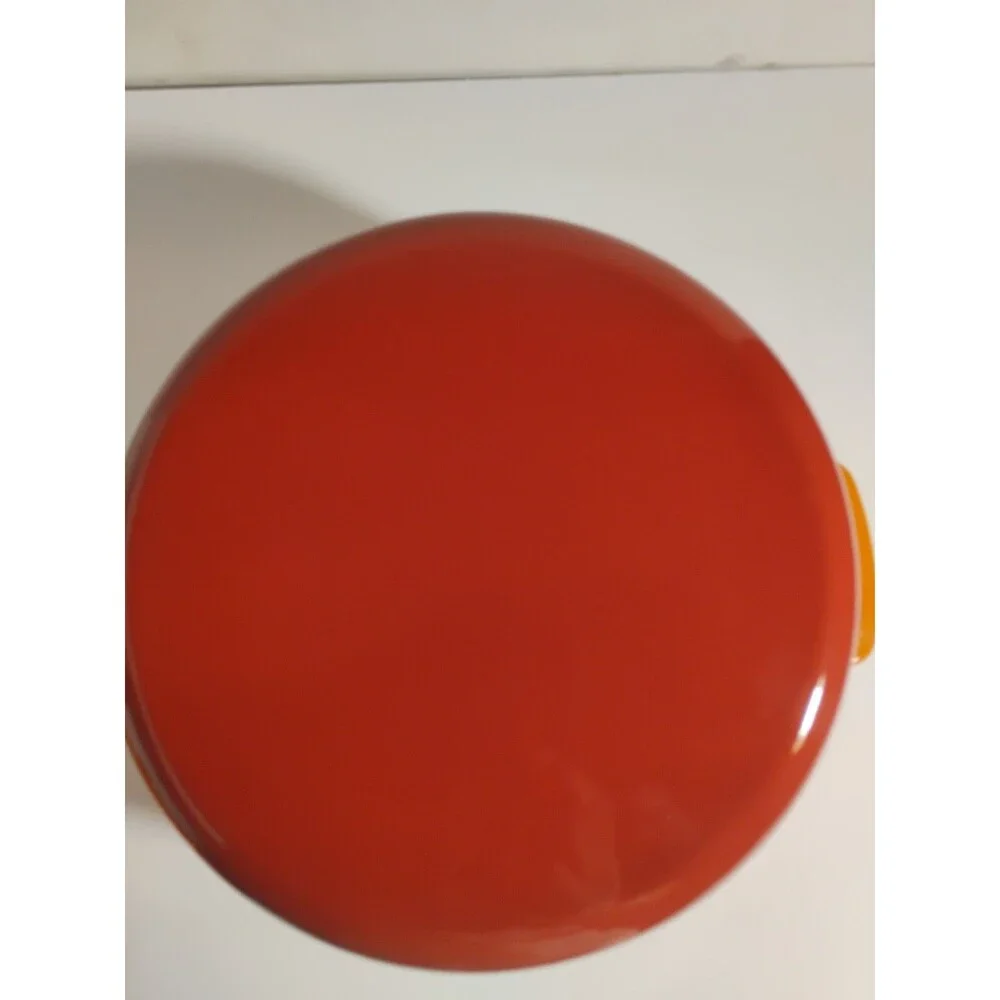 Chef Power 4.5QT Orange Flamed Enameled Cast Iron Dutch Oven with Lid New